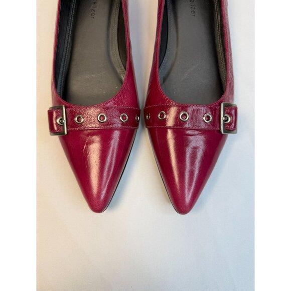Naturalizer Flats Women Size 9M Maroon Pointed Toe Buckle Accent Casual Shoes - Picture 4 of 14